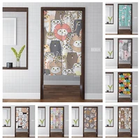 fashion cute cartoon animals door curtain lovely hippo lion home doorway curtains kitchen entrance decor tapestry cortina