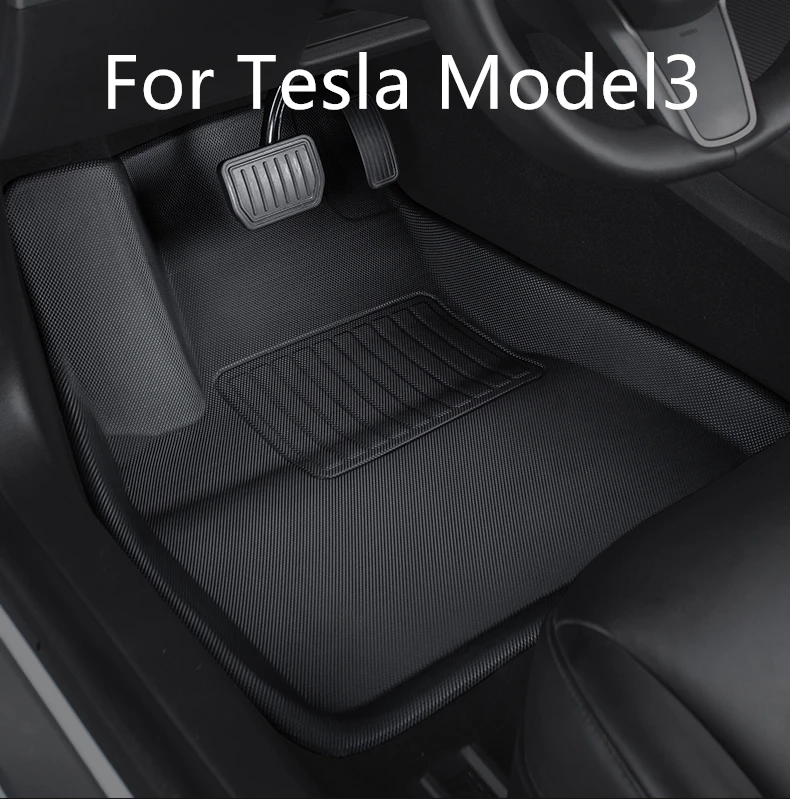 

Для Tesla Model 3 автомобильный водонепроницаемый нескользящий напольный коврик ТПЭ XPE аксессуары-модификации для автомобиля 3 шт./комплект