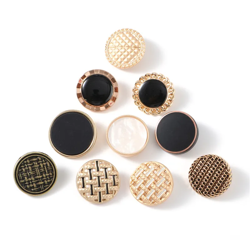 

5 шт., круглые пуговицы в клетку, 25 мм