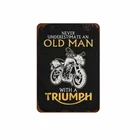 Винтаж мотоциклы металлическая жестяная вывеска Triumph двигатель Wall Art плакат Vespa картина железные пластины паб гараж; Клуб дом Декор WY17