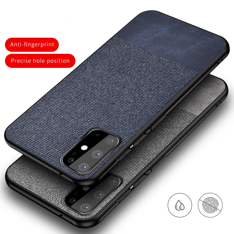 Чехол для Samsung S20 Plus роскошные тканевые чехлы из поликарбоната и кожи мягкие ТПУ