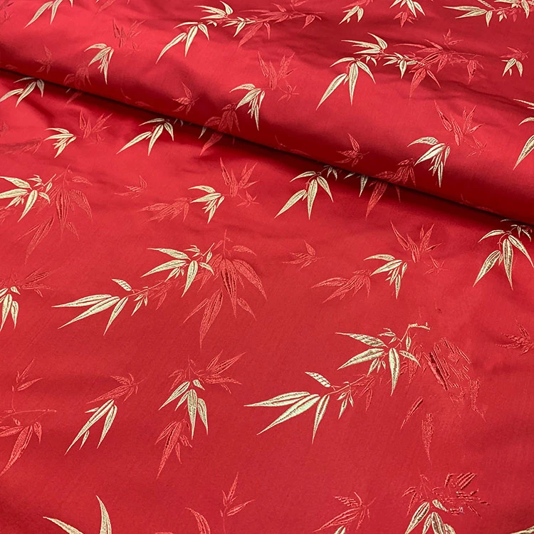 Mylb ткань с бамбуковыми листьями имитация шелка парчовая дамасская жаккардовая