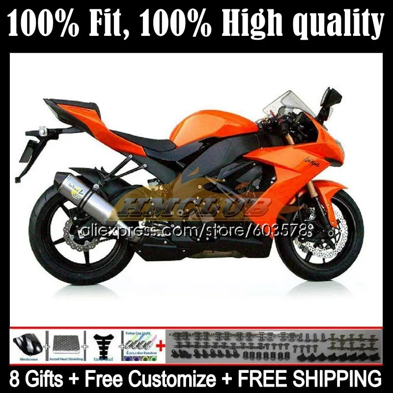 

Injection Body For KAWASAKI NINJA ZX-10R 124CL.27 ZX 10R 10 R 1000CC ZX10R 08 09 10 ZX1000 C 2008 2009 2010 Fairing Gloss Orange