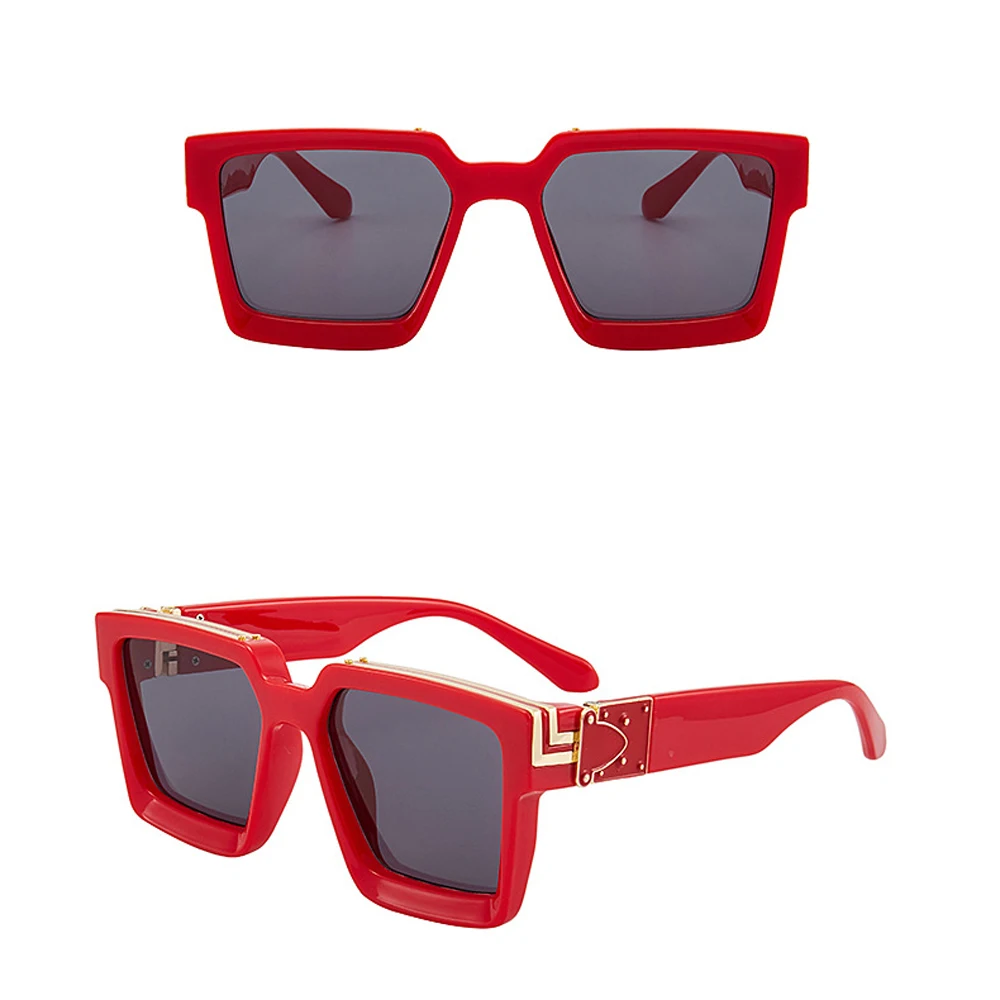 

Luxury Vintage Square Thick Frame Sunglasses Unisex UV400 Glasses Fashion Eyewear Outdoor Travel Shade Eyeglasses