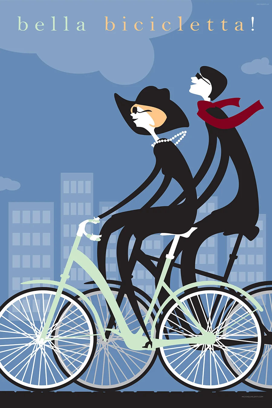 Bella велосипед расслабленной езды Винтаж плакат в стиле ретро из крафт бумаги