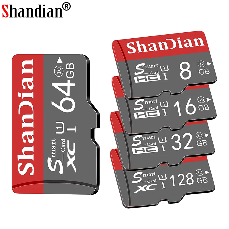 

ShanDian Mini TF-Card High-Speed Class10 8GB 128GB 32GB Tarjeta Memory-Card High-Quality Flash-Card 16GB 64GB Smart-Sd-Card