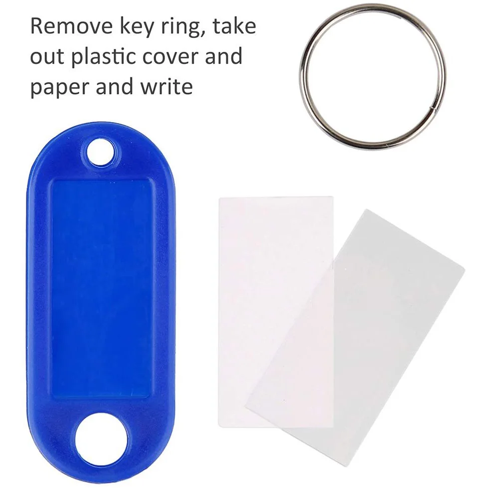 100 шт. цветные этикетки для ключей брелок разные цвета | Дом и сад