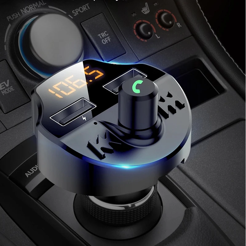Автомобильный FM MP3-плеер Bluetooth 5 0 автомобильное зарядное устройство с двумя