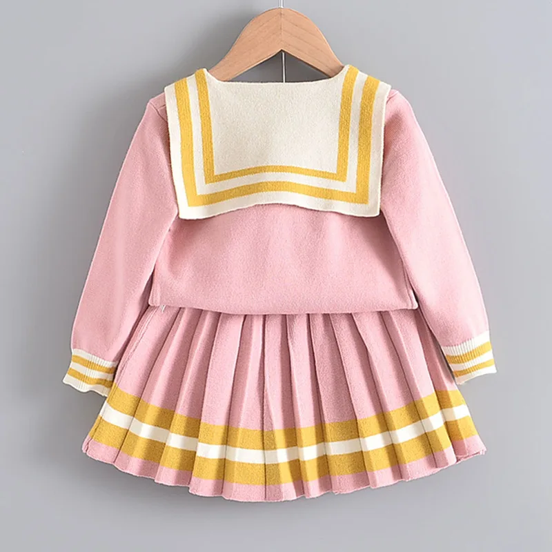

Children Winter Suit Sweater Girl Clothes Sweater Skirts 2Pieces Sets Suits Baby Autumn Clothes Sets Girls Boutique Outfits Sets