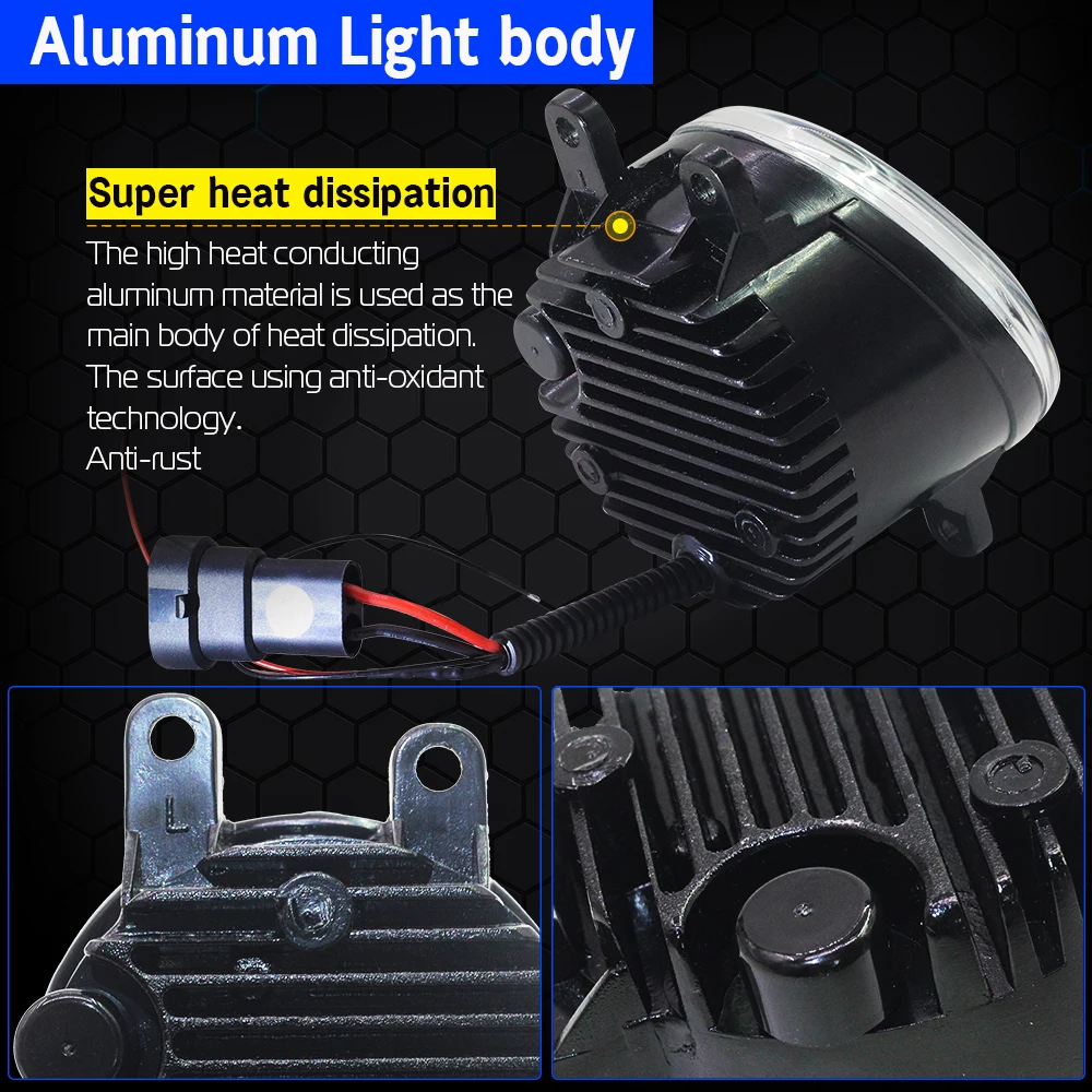 Cawanerl 2 шт. автомобиль светодиодный лампы внешний противотуманные светильник