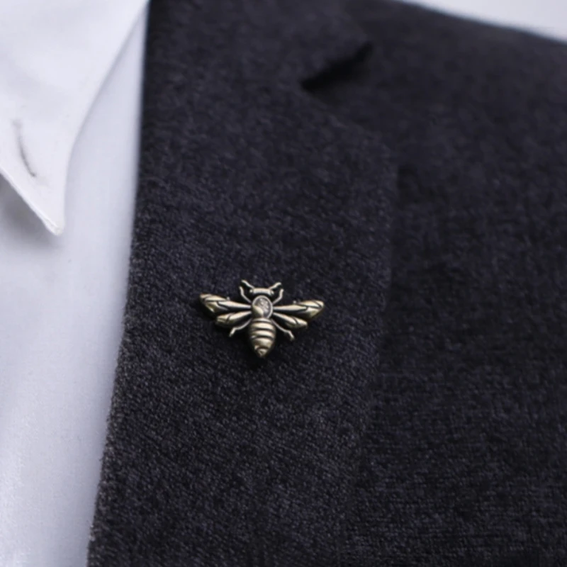 2 шт. брошь на лацкан в виде насекомого шмеля для мужчин новинка булавка воротник