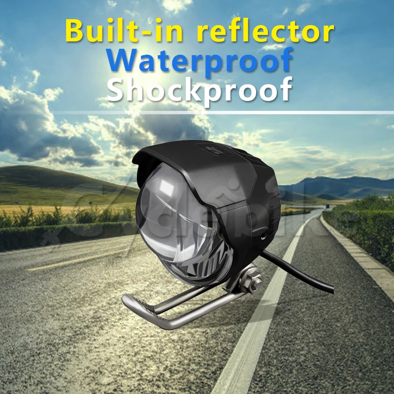 Новинка 2020 Передний фонарь для электрического велосипеда с звуковым сигналом