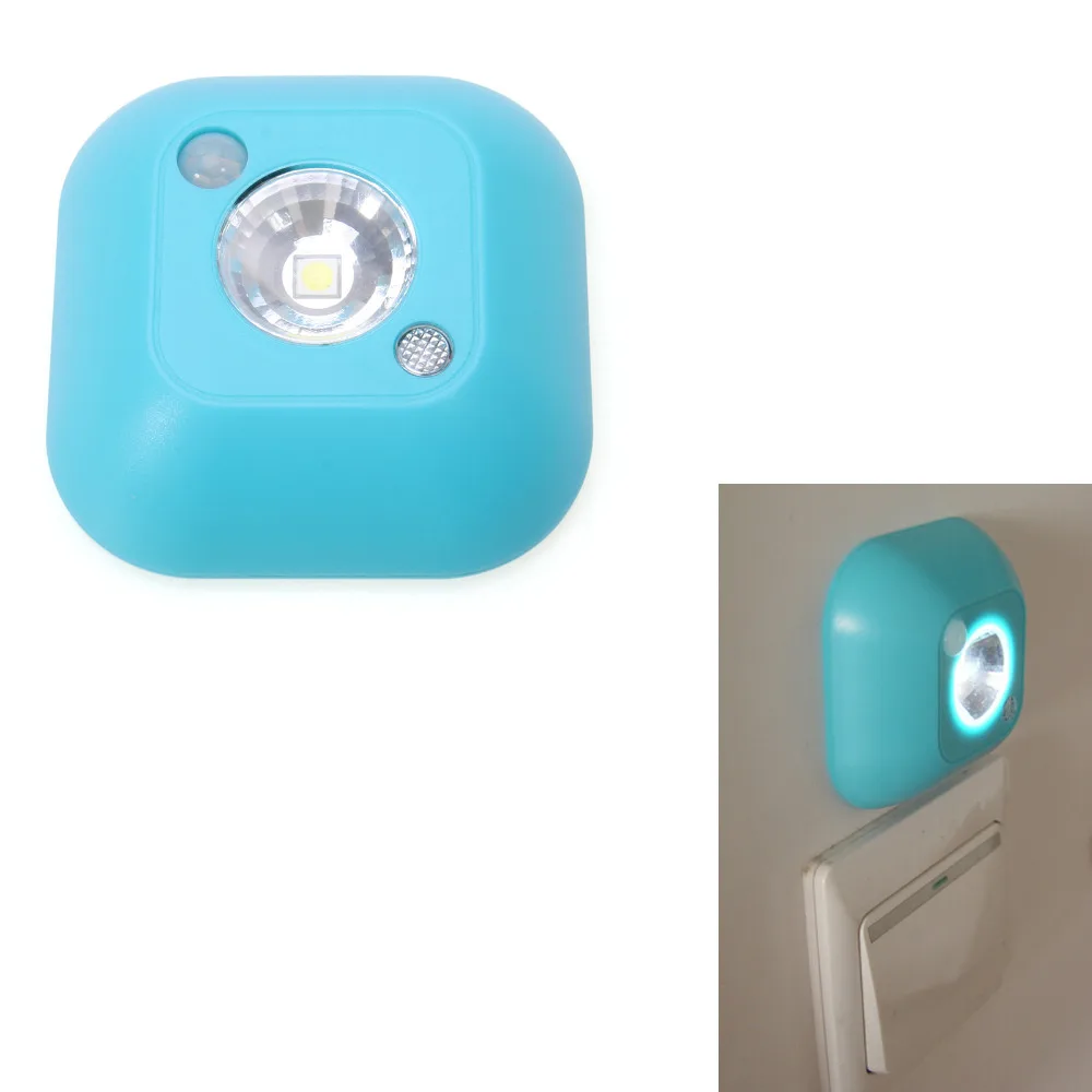 Mini LED Wireless Night Light Infrared Motion Activated Sensor Lights Battery Powered Wall Emergency Wardrobe Cabinet Lamp | Освещение