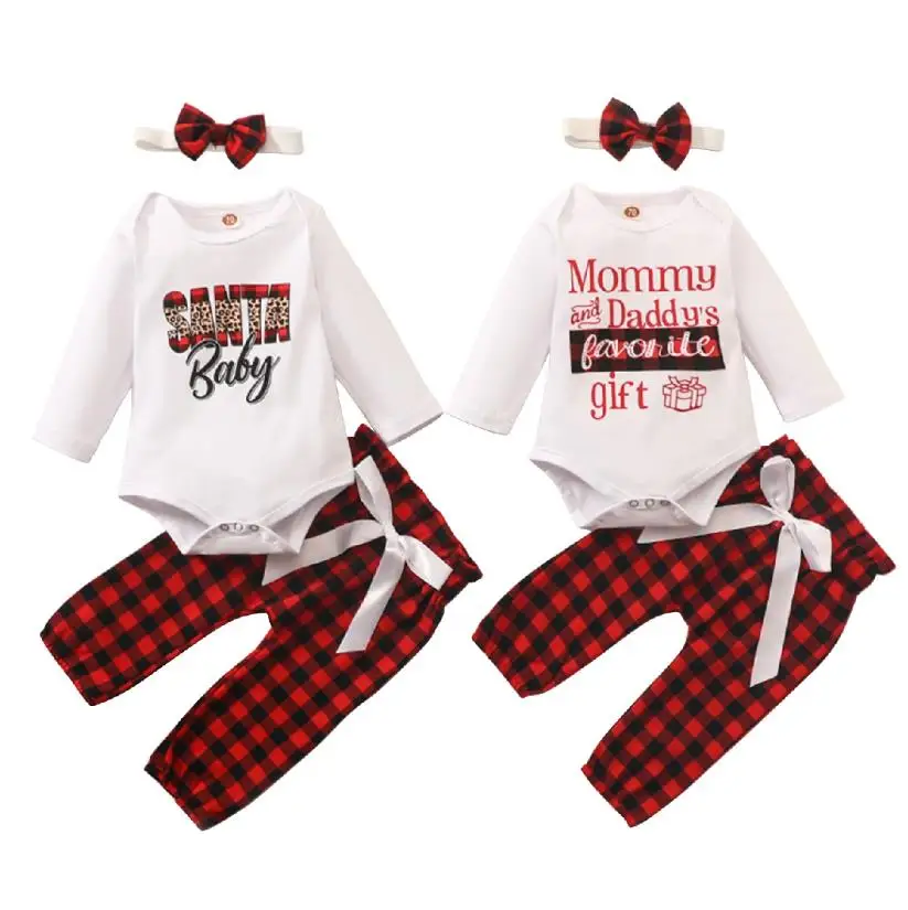 

3 шт., детский хлопковый комбинезон с круглым вырезом и длинным рукавом