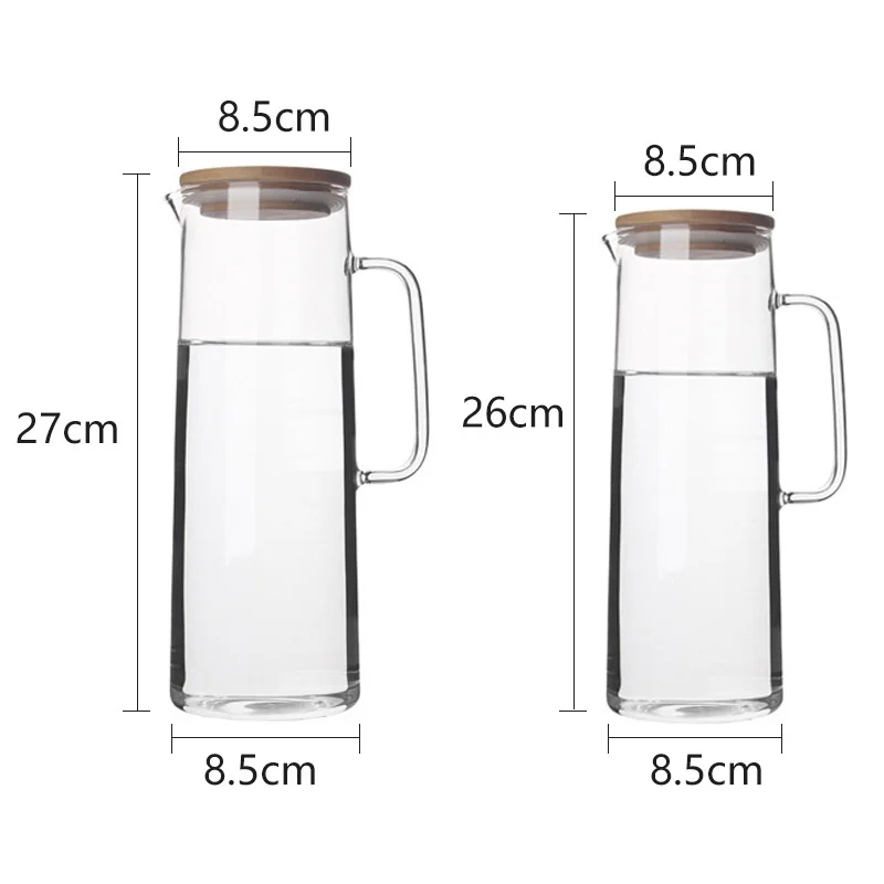 

Bote con hervidor transparente botella de agua resistente al calor jarra tetera jarro zumo 1.2l 1.5l CN(Origin)