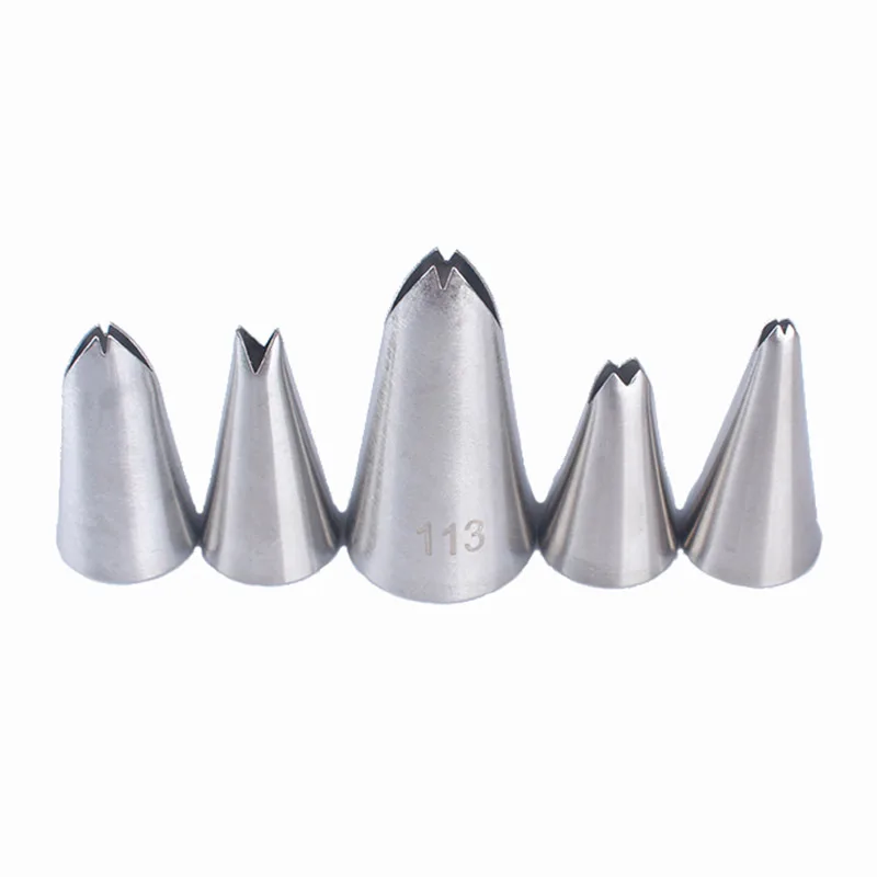 

5Pcs/set Leaves Nozzles Stainless Steel Icing Piping Nozzles Tips Pastry Tips For Cake Decorating Pastry Fondant Tools Party Acc