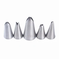 5pcsset leaves nozzles stainless steel icing piping nozzles tips pastry tips for cake decorating pastry fondant tools party acc