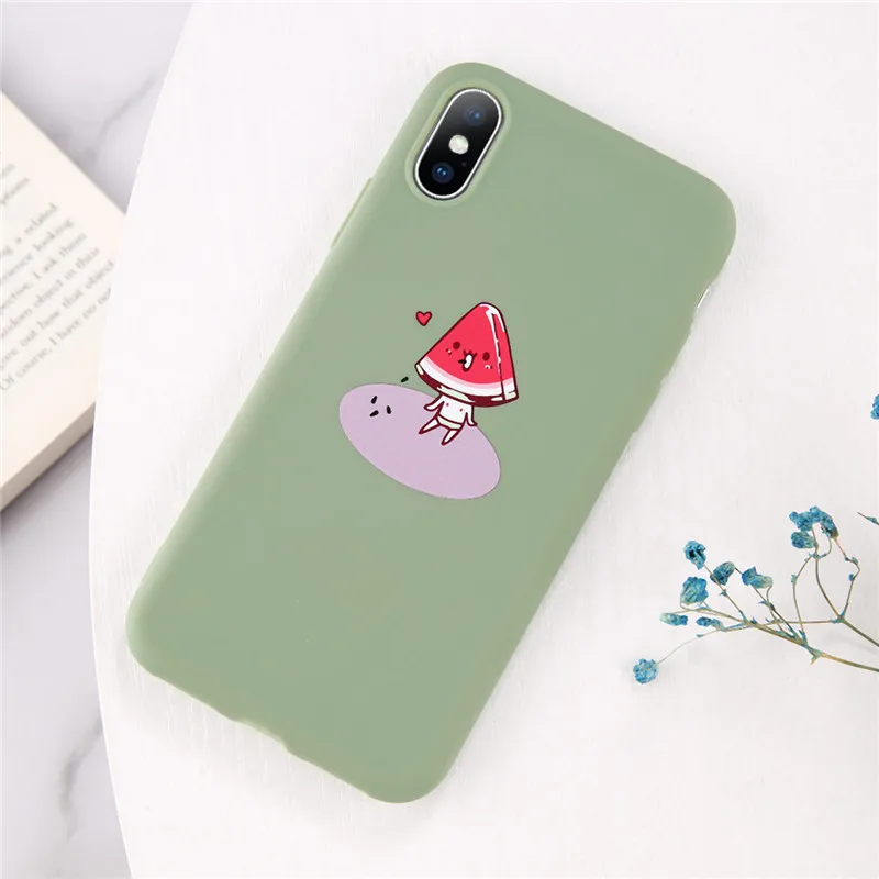 Ottwn мультфильм чехол для телефона в форме кактуса для iPhone 11 Pro Max XS Max XR X 6 6s 7 8 Plus 5 5S SE зеленые растения цветок Мягкий ТПУ задняя крышка - Цвет: 7061