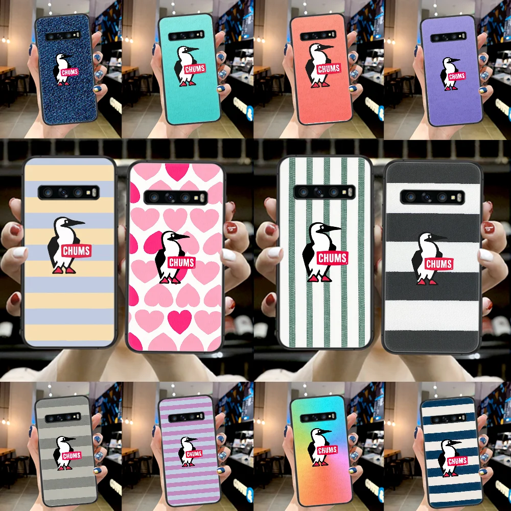 

Fashion CHUMSS Cute penguin Phone Case For Samsung Galaxy Note S 8 9 10 20 Plus E Lite Uitra black Funda Luxury Cell Silicone