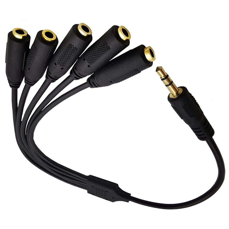 

Разветвитель Стерео, 3,5 мм, от 1 до 5 штекеров, до 1/8 дюйма, 3,5 мм, стерео гнездо, 1 вход, 5 выходов, стерео аудио разветвитель