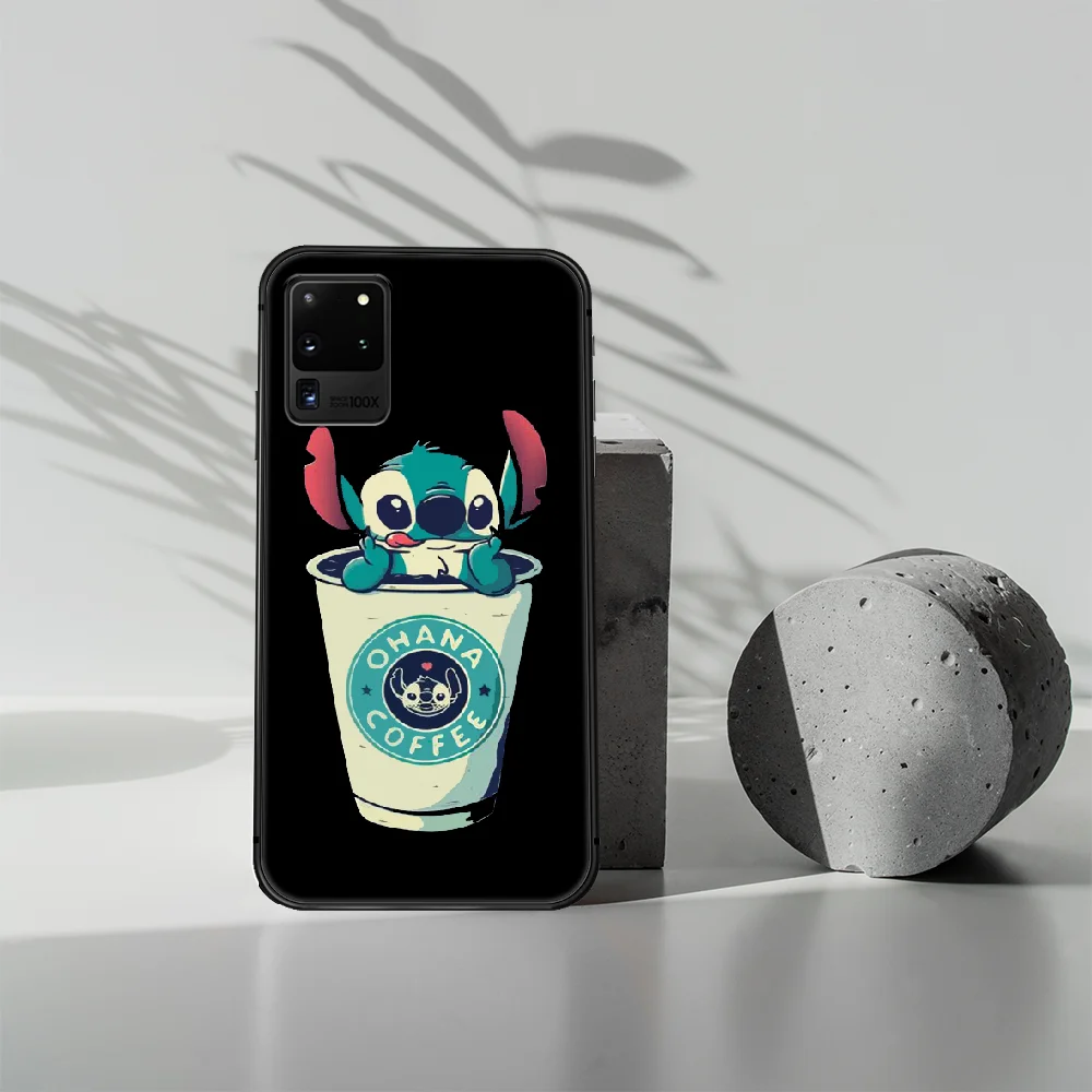 

Cartoon cute Stitch Phone Case Cover Hull For Samsung Galaxy S 7 8 9 10 e 20 FE edge uitra plus Note 9 10 20 black Funda Fashion