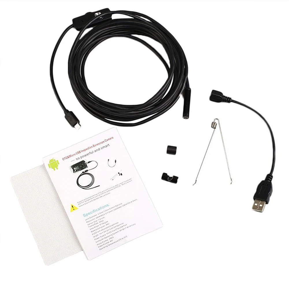 Бороскоп с ушной ложкой портативный контрольный эндоскоп 5 мм камера для осмотра