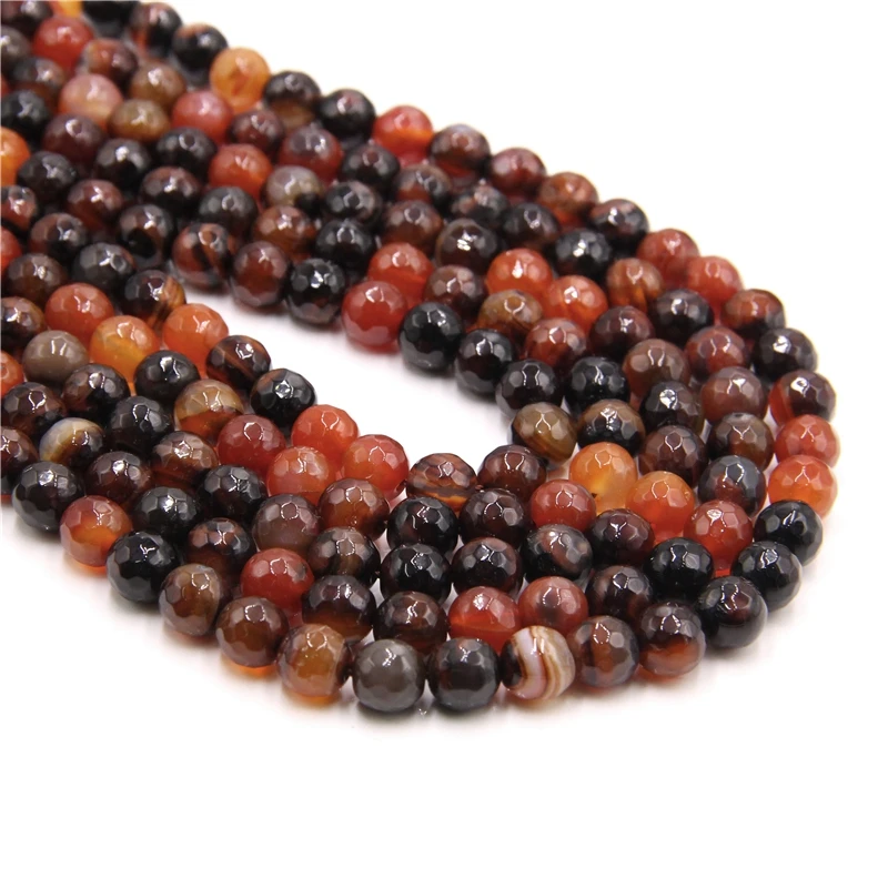 Граненые бусины из желтого камня натурального агата для изготовления ювелирных