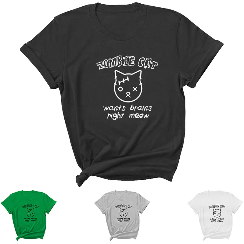 

Funny Cute Cat Letter Print Women T Shirt Short Sleeve O Neck Loose Women Tshirt Ladies Tee Shirt Tops Clothes Camisetas Mujer