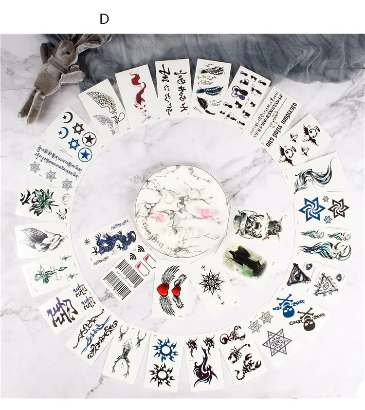 MB 30 шт., водостойкая временная татуировка с нижней розой, наклейка для взрослых и детей, боди-арт, женский дизайн, переводная татуировка с водой, поддельные татуировки