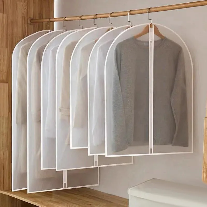

Transparent Clothing Dust Cover Breathable Garment Bags For Hanging Clothes Suit Coat Ddress Storage In Closet Clothes Protector