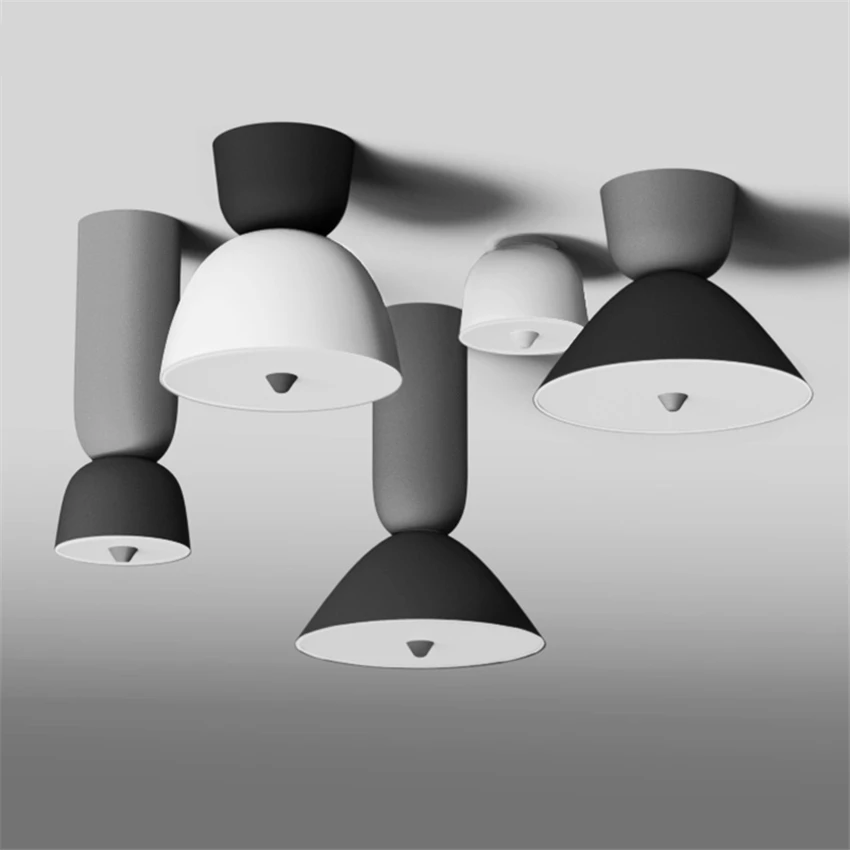 Дизайнерский потолочный светильник с железным цилиндром светодиодный в