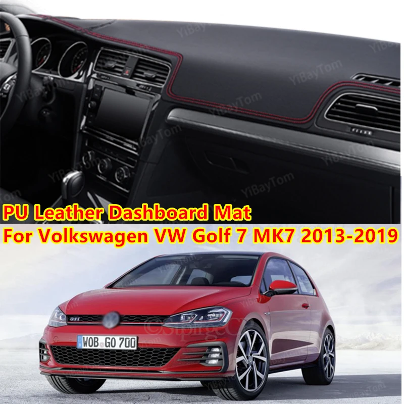 

For Volkswagen VW Golf 7 MK7 2013-2019 PU Leather Anti-Slip Mat Sunshade Dashmat Protect Carpet Dashboard Cover Pad Accessories