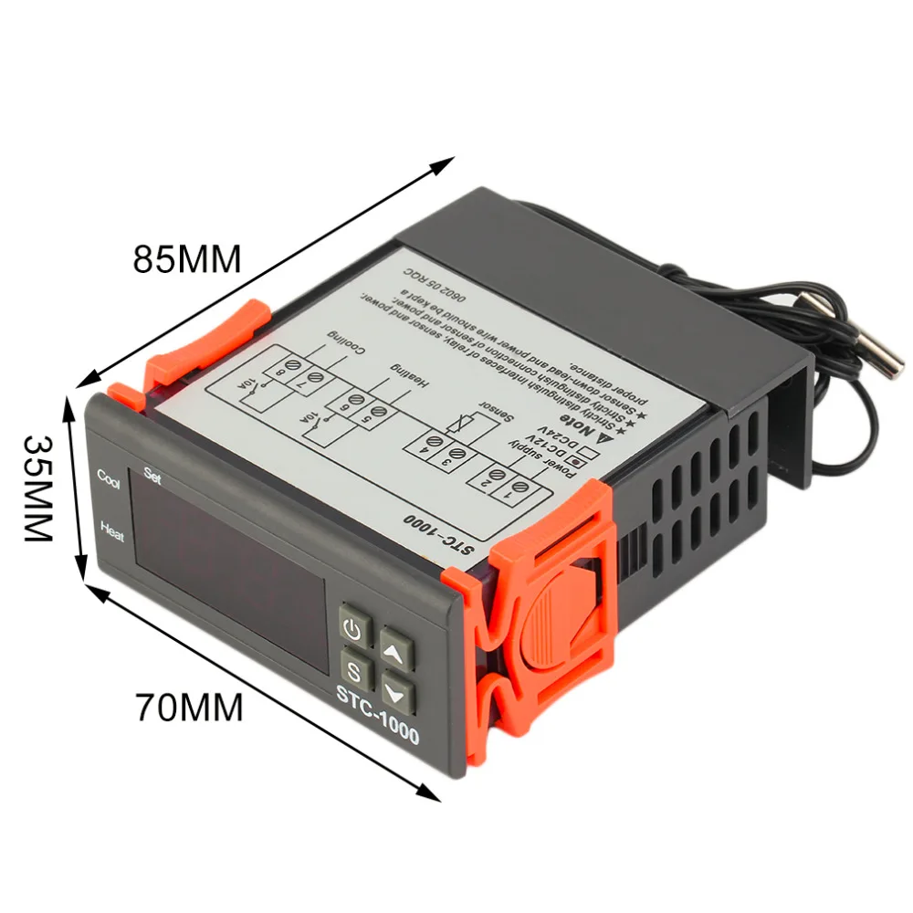 Регулятор температуры STC-1000 А 12 В 24 110 220 два релейных выхода цифровой термостат-50 ~