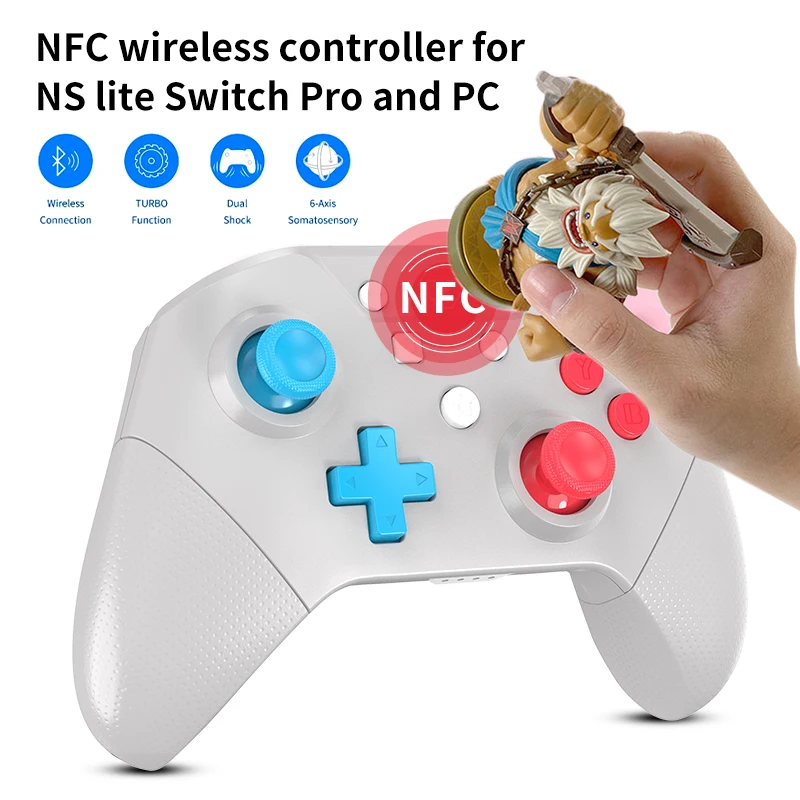 

For Nintend Switch Pro Gamepad Wireless Bluetooth Turbo Function NFC Vibration with 6-Axis Joystick Controller