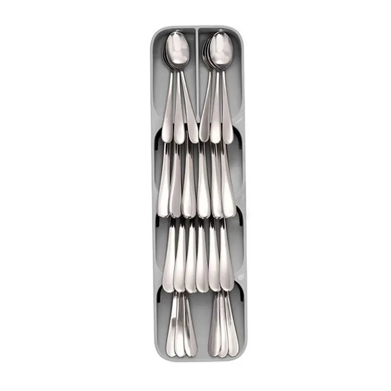 

Cutlery Storage Box Plastic Knife Block Holder Drawer Knives Fork Spoons Storage Rack Knife Stand Cabinet Tray Kitchen Organizer