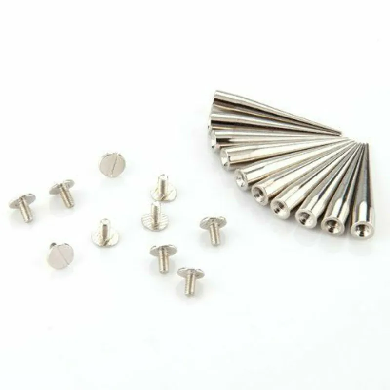 

10 pcs of 40X7mm silver tapered rivets spiral rivets DIY craft cool rivets punk DIY bag shoes leather craft decorations