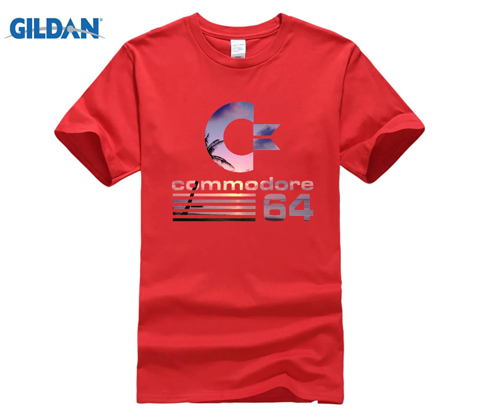 Computer Programmer GILDAN SHIRT Commodore 64 Vaporwave logo T-Shirt | Мужская одежда