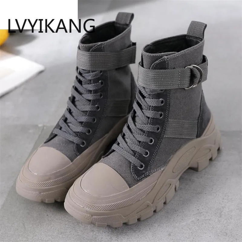 Женские ботинки на осень и зиму LVYIKANG 2019 повседневная женская обувь уличная