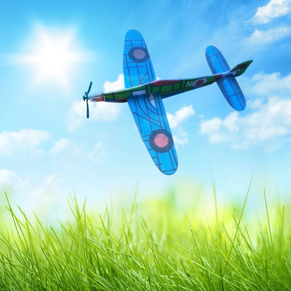 

DIY Assembled Aircraft Model Hand-Made Material Foam Hand Throwing Aircraft Technology Small Invention Kids Toys Random Color