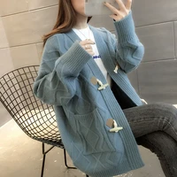 spring 2021 new womens foreign style two august sweater coat womens knitted cardigan spring and autumn loose outer wear