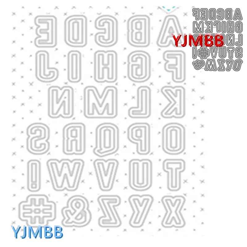 

YJMBB 2021 New English Alphabet Decoration #2 Metal Cutting Mould Scrapbook Album Paper DIY Card Craft Embossing Die Cutting