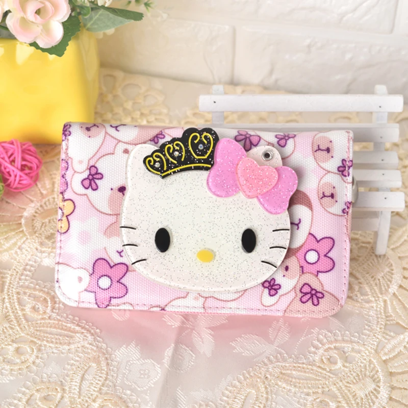 Модный женский длинный кошелек HELLO KITTY с героями мультфильмов милый детский