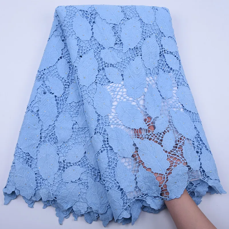 Африканский шнур кружевная ткань водорастворимое кружево для платья с камнями