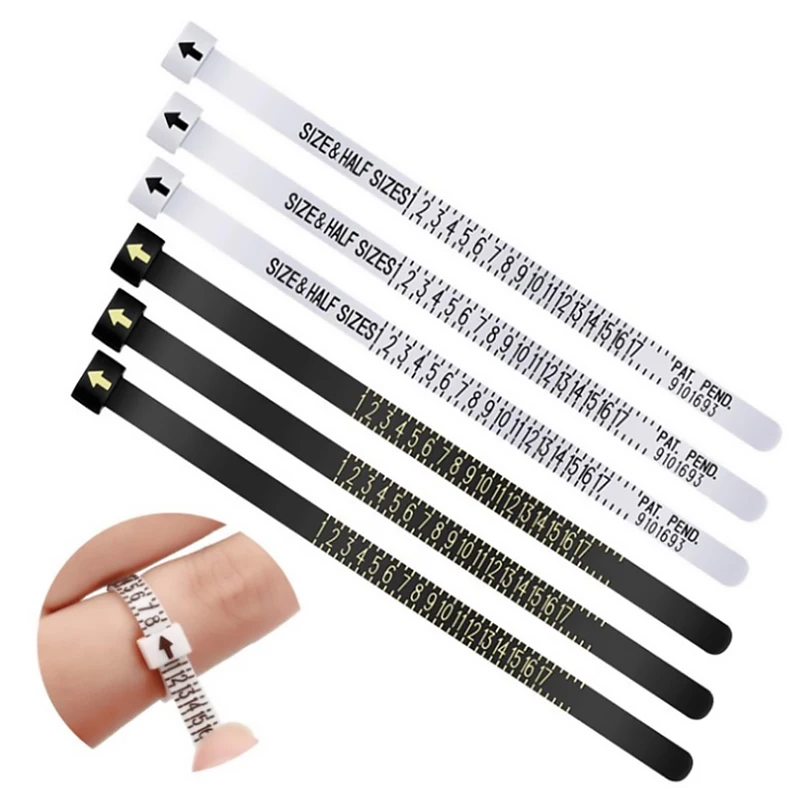 

Finger Size Measurement Circle Measuring Tape Soft Ruler Portable Measuring Ring Tool Jewelry Accessories Measuring Instrument