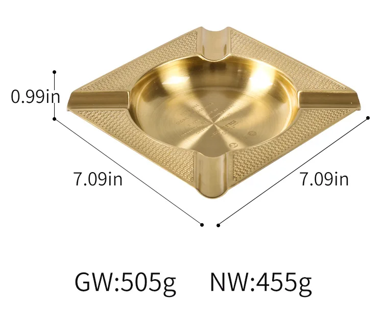 Новинка 1 шт. креативная индивидуальная пепельница для сигар большая латунная