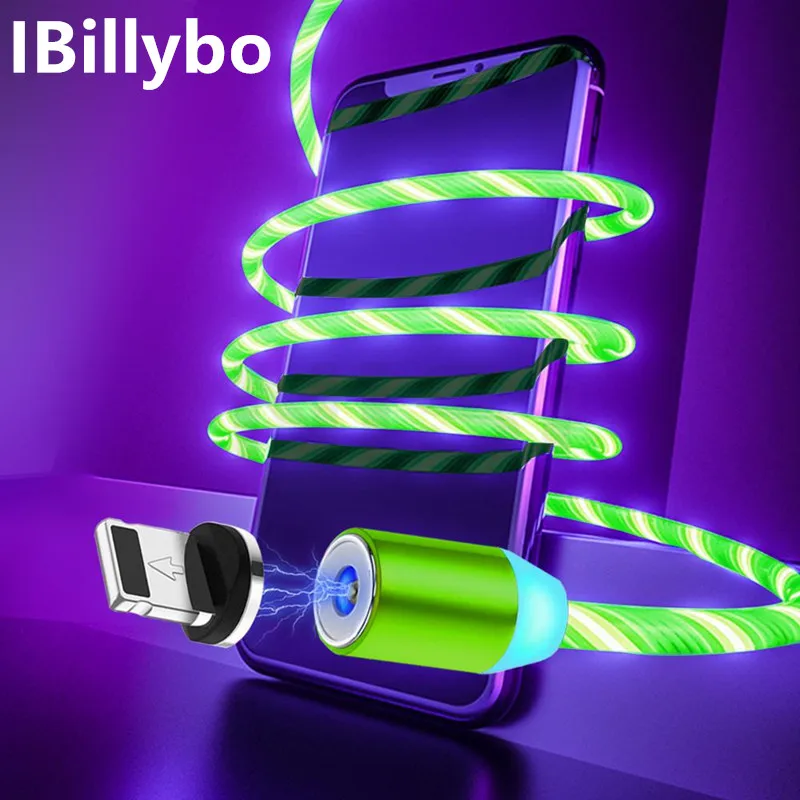 Адаптер зарядного устройства с плавным светом Магнитный кабель Micro USB для Samsung Galaxy