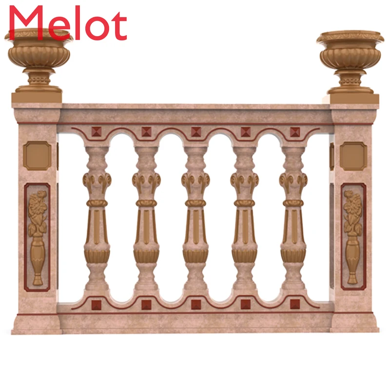 Molde de Pilar romano de cemento, columna de florero fundido en su lugar, barandilla de riel de balc&oacute;n, reposabrazos de estilo europeo, alta calidad y duradero-1