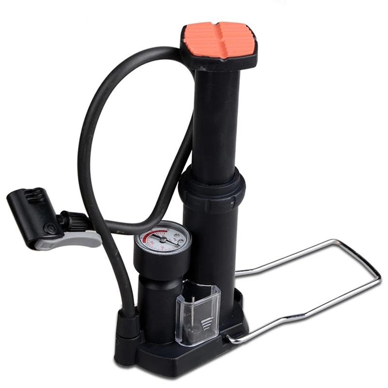 Bike Pump Mini Portable Bicycle Foot with Pressure Gauge Tire Air Gas Ball Needle for All | Спорт и развлечения