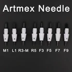 Картридж с иглой для микроблейдинга и татуировок M1 L1 R3 R5 F5 F7, 100 шт., иглы для машинки для перманентного макияжа Artmex V8 V6 V3 PMU и MTS