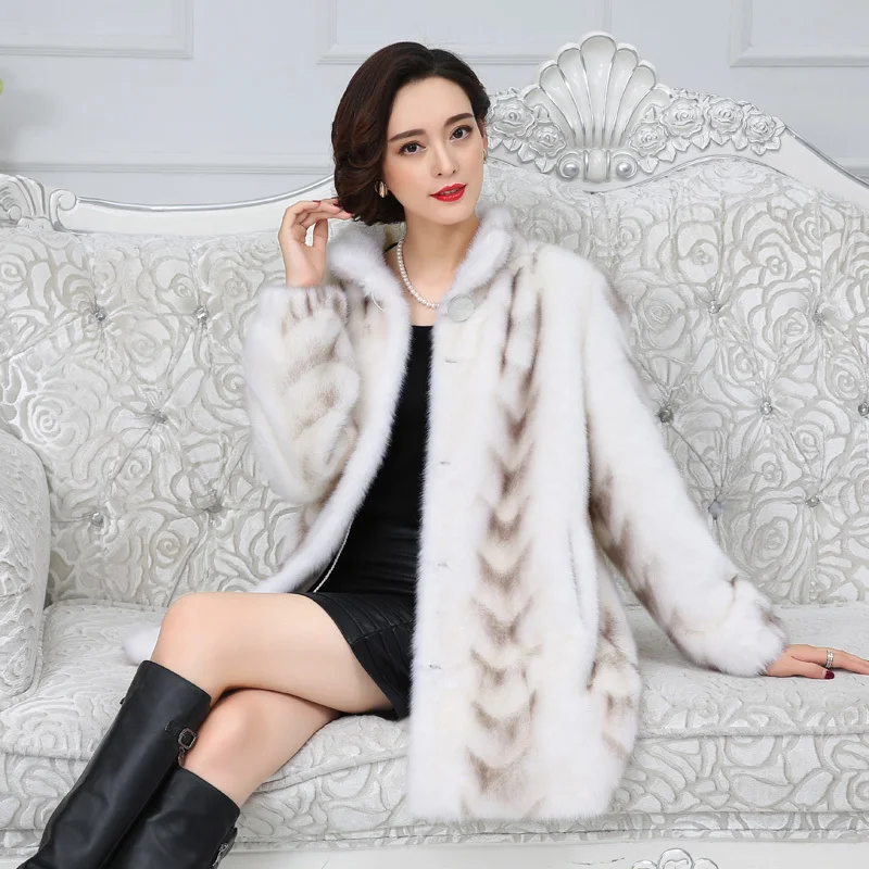 Fur quality Real Mink Superior Coat 2020 Winter Women China Full Sleeve Thick Warm Long Genuine Natural Coats Plus size 3xl | Женская